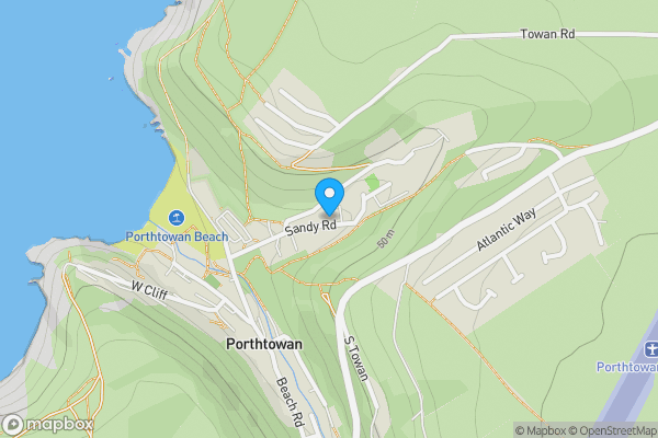 Map location for Sandy Cove, Truro, Cornwall, TR4 8AP