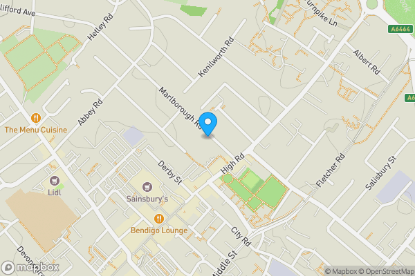 Map location for 19 Marlborough Road, Beeston, Nottingham, NG9 2HG