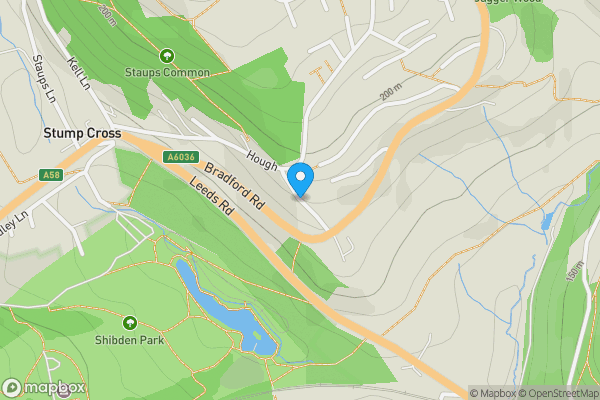 Map location for Land off Bradford Road/Park View Avenue, Halifax, HX3 7AW