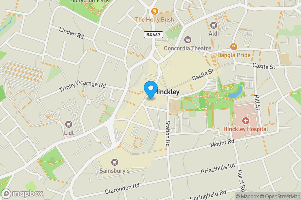Map location for 8 Market Place Hinckley Leicestershire LE10 1NT