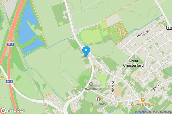 Map location for The Cottage, South Street, Great Chesterford, Saffron Walden, Essex, CB10 1NW