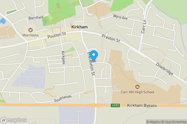 Map location for 67 Freckleton Street, Kirkham, Preston, Lancashire PR4 2SN