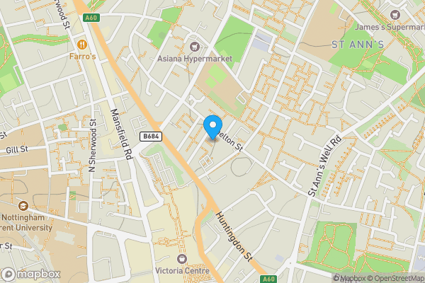 Map location for 7, Grimsby Terrace, NOTTINGHAM, Nottinghamshire, NG3 1DN