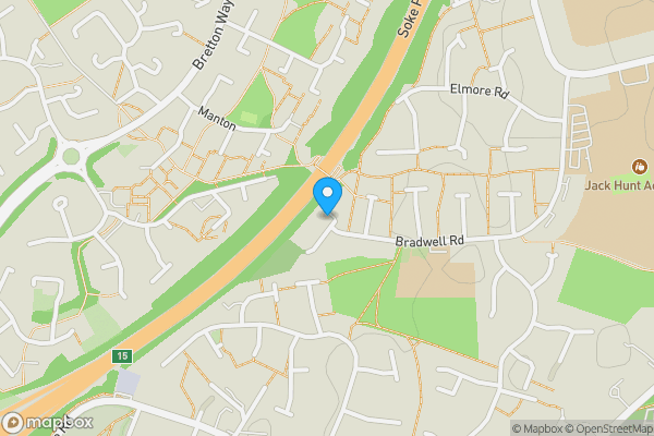 Map location for 74-76 Bradwell Road, Peterborough, Cambridgeshire, PE3 9QL