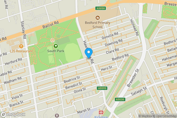 Map location for 57 Hawthorne Road, Bootle, Merseyside L20 2DQ