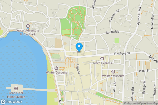 Map location for 116, High Street, Weston-Super-Mare, BS23 1HP