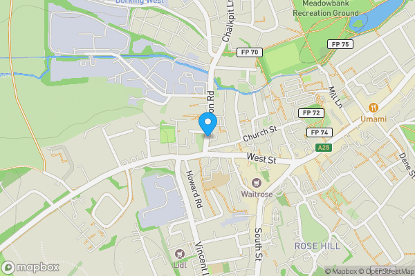 Map location for Station Road, Dorking, Surrey, RH4 1EB