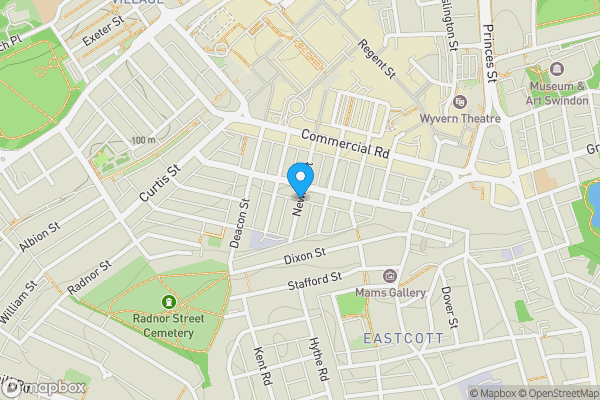 Map location for Newhall Street, Swindon, SN1 5QT