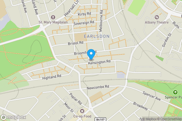 Map location for 100 Kensington Road, Earsldon, Coventry, West Midlands CV5 6GH