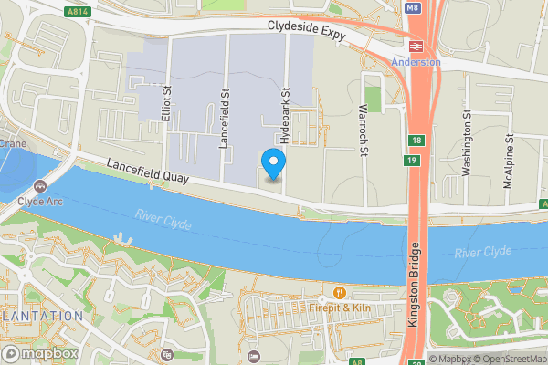 Map location for Flat 5/4, 72, Lancefield Quay, Glasgow, Glasgow, G3 8JJ