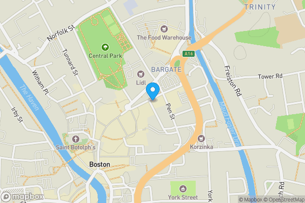 Map location for 27-29 Wide Bargate, Boston PE21 6SW