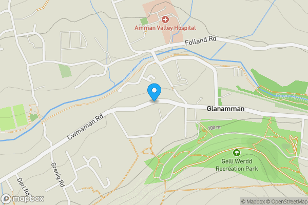 Map location for Cwmamman Road, Ammanford, SA18 1DZ