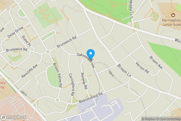 Map location for Oakwood Grove, Rotherham, South Yorkshire, S60 3ES