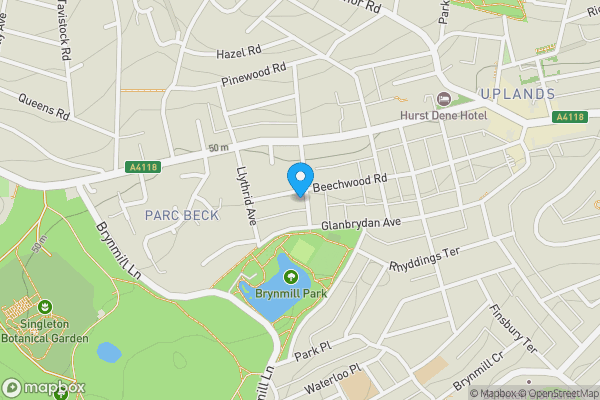 Map location for 16 Knoll Avenue, Uplands, Swansea, SA2 0JE