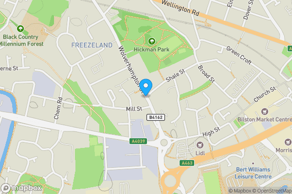 Map location for Wolverhampton Street, Bilston, West Midlands, WV14 0LT