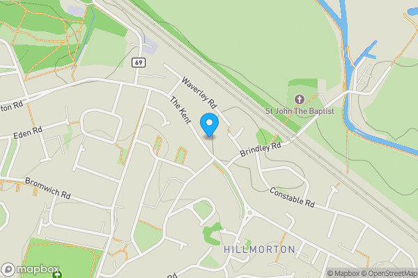 Map location for 14 The Kent, Rugby, Warwickshire, CV21 4NQ