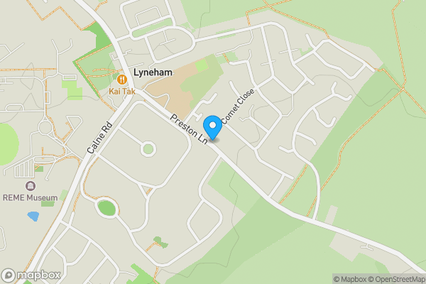 Map location for 21 Preston Lane, Lyneham, Chippenham, Wiltshire, SN15 4AR