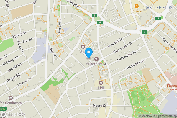 Map location for Mount Street, Derby, Derbyshire, DE1 2HH