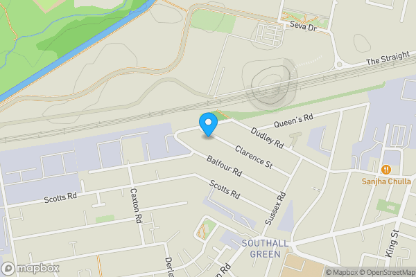 Map location for 124 Clarence Street, Southall, London, UB2 5BW 