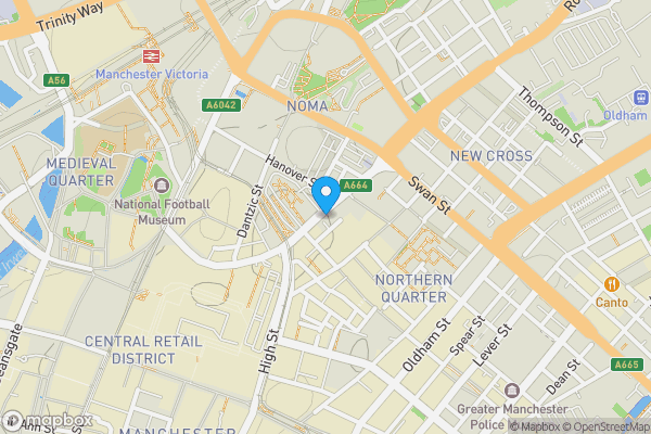 Map location for Land at 58-60 Shudehill, (aka 56 Shudehill), Manchester, Greater Manchester M4 4AA