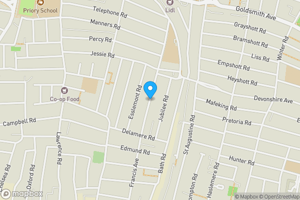 Map location for Francis Avenue, Southsea, Hampshire, PO4 0EP