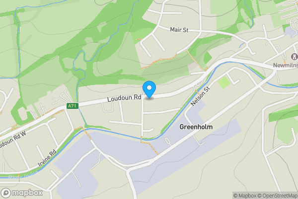 Map location for 57A Loudoun Road, Newmilns, KA16 9HJ