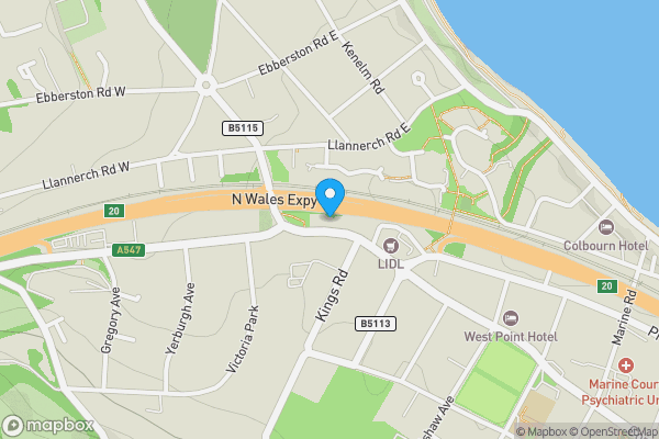 Map location for Ground Floor Shop 168 Conway Road, Colwyn Bay, Clwyd, LL29 7LR