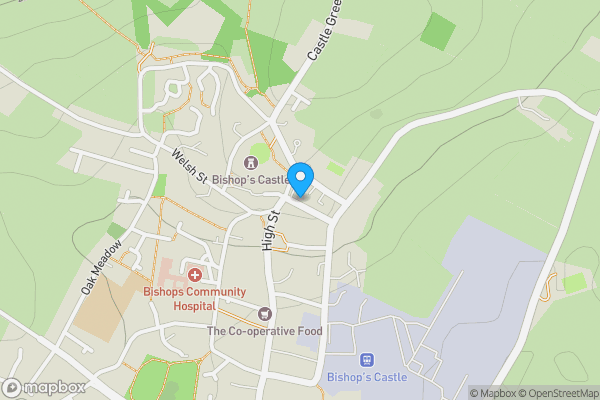 Map location for The Rhos, 3 Salop Street, Bishops Castle, SY9 5BW