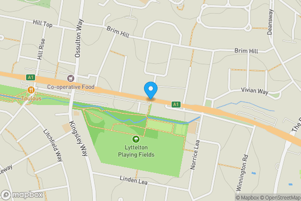 Map location for 15 Garages & Store r/o Monarch Court, Lyttleton Road, Hampstead Garden Suburb, London N2 0RB