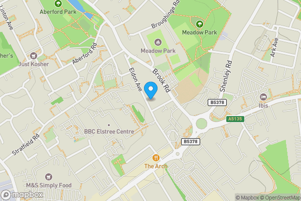 Map location for 6 Eldon Avenue, Borehamwood, WD6 1PP