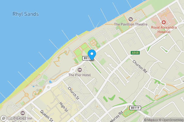 Map location for 23 Fairfield Avenue, Rhyl, Denbighshire, LL18 3EE