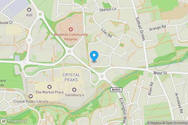 Map location for 72 Drakehouse Lane West, Beighton, Sheffield, South Yorkshire, S20 1FX