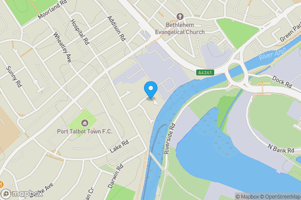 Map location for Flats 30A, 45, 49 and 52 Harvey Crescent, Port Talbot, SA126DG