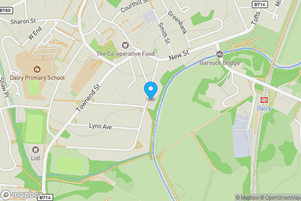 Map location for 22 Garnock Street, Flat Ground Left, Dalry, KA24 4BT