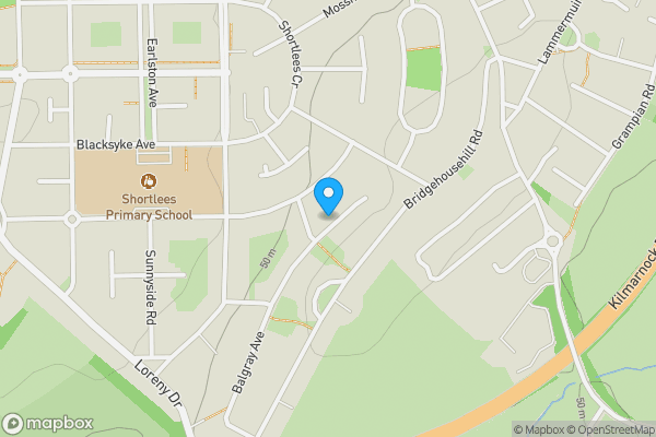 Map location for 25, Balgray Avenue, Kilmarnock, East Ayrshire, KA1 4QS