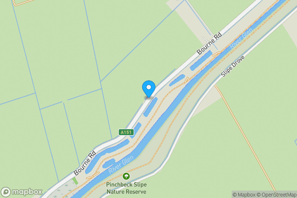Map location for Dove Hirne, Bourne Road, West Pinchbeck, Spalding, Lincolnshire, PE11 3NQ