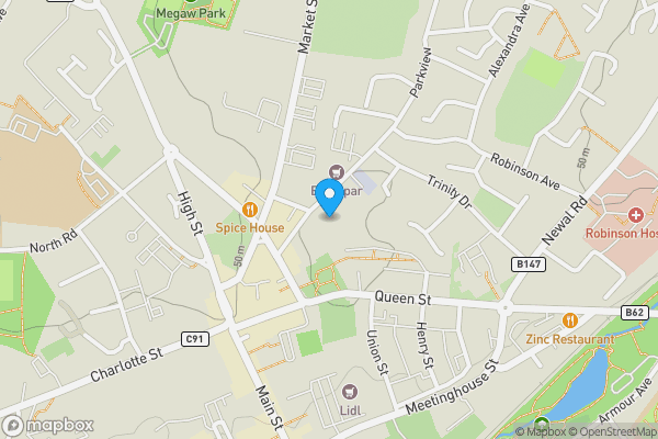 Map location for Apartment 9, 6 John Street, Ballymoney, County Antrim, BT53 6DS