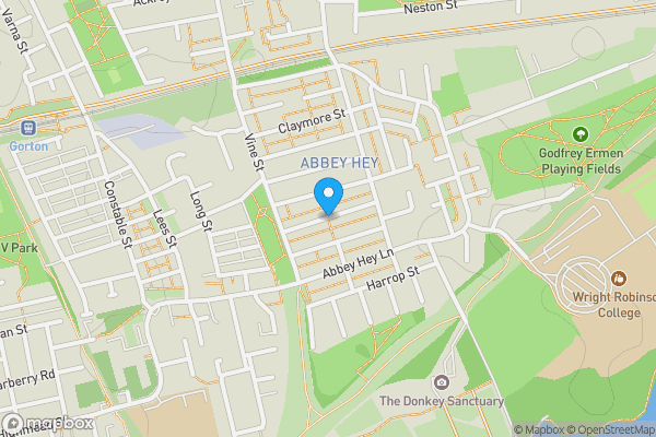 Map location for Madison Street, Abbey Hey, Greater Manchester, M18