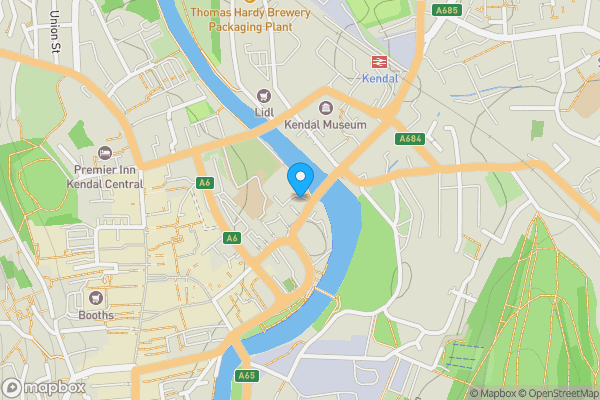 Map location for 82 Stramongate, Kendal, Cumbria, LA9 4BD