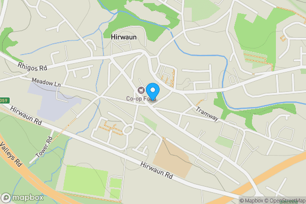 Map location for 2 Harris Street, Hirwaun, Aberdare, CF44 9NP