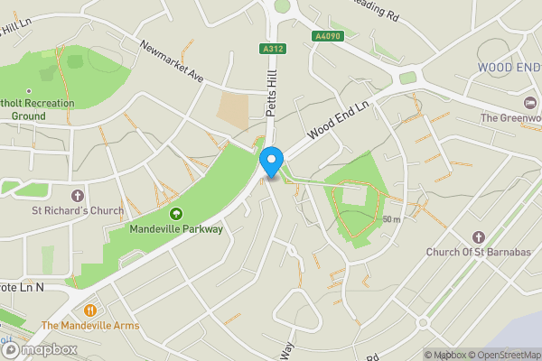 Map location for Rear of 2 Wood End Lane, Northolt, Middlesex, UB5 4JL