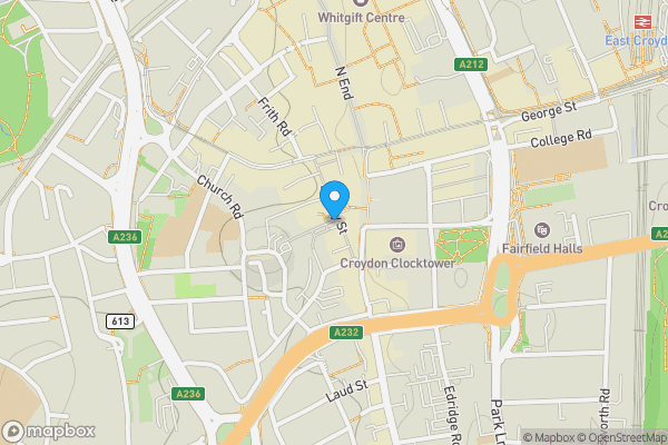 Map location for 11 Surrey Street, Croydon, CR0 1RG