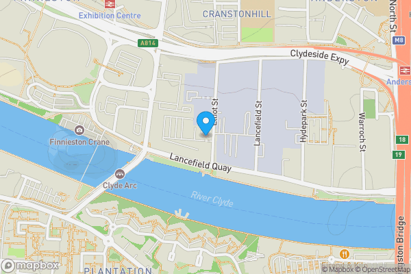 Map location for 198 Elliott Street, Flat 1-2, Glasgow City Centre, G3 8EX