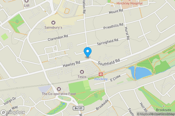 Map location for Vincent House, Station Road, Hinckley, Leicestershire, LE10 1AP
