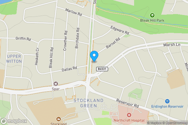 Map location for Gala Bingo 1 Streetly Road, Stockland Green Birmingham B23 7BH