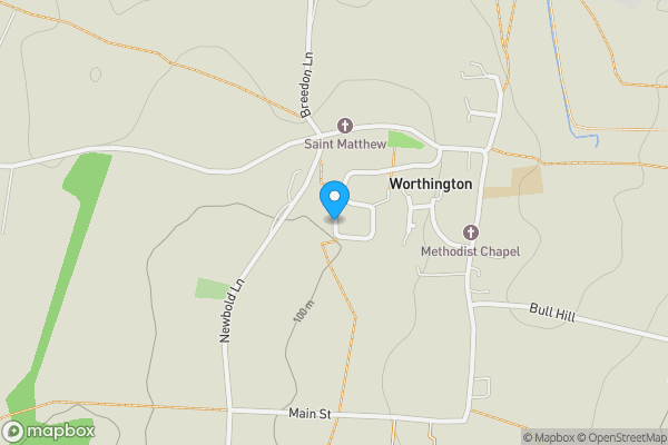 Map location for St. Matthews Avenue, Ashby-de-La-Zouch, Leicestershire, LE65 1SG