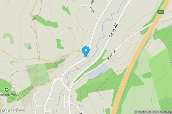 Map location for Land with caravan parking, garages & paddock, Alfreton Road, Little Eaton, Derbyshire DE21 5AD