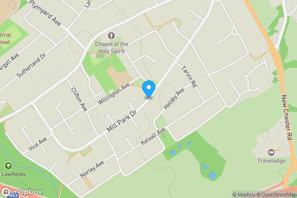 Map location for Mill Park Drive, WIRRAL, Merseyside, CH62 9AX