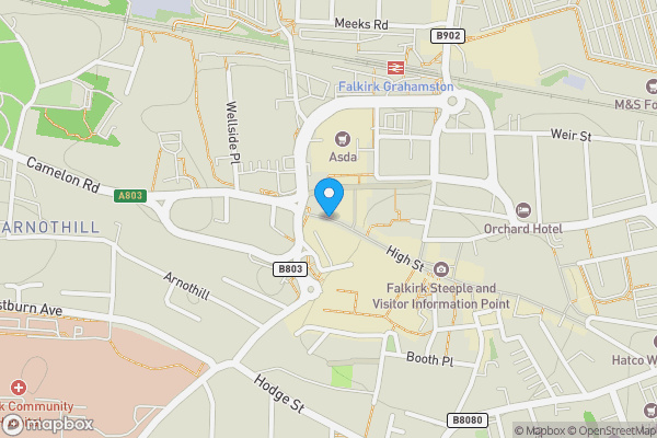 Map location for 27 & 29/31 High Street, Falkirk FK1 1ES