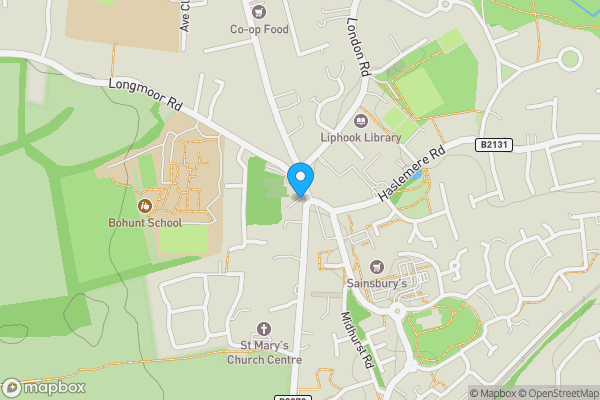 Map location for 3 The Square, Liphook, Hampshire GU30 7AB